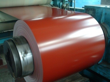 중국 강철 코일 내식성이 입힌 빨간 루핑 색깔에 의하여 직류 전기를 통했습니다 공장